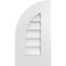 Ekena Millwork Quarter Round Top Left Surface Mount PVC Gable Vent w/ 3-1/2"W x 1"P Standard Frame, 12"W x 22"H GVPQL12X2201SN - alternate 1